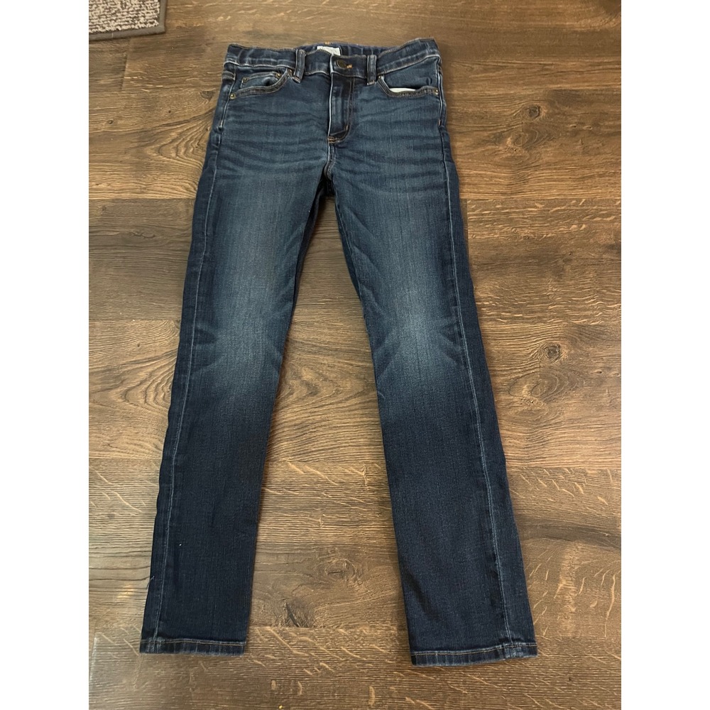 Crewcuts Boys Slim Fit Jeans Dark Wash Denim Size 10 Adjustable Waistband